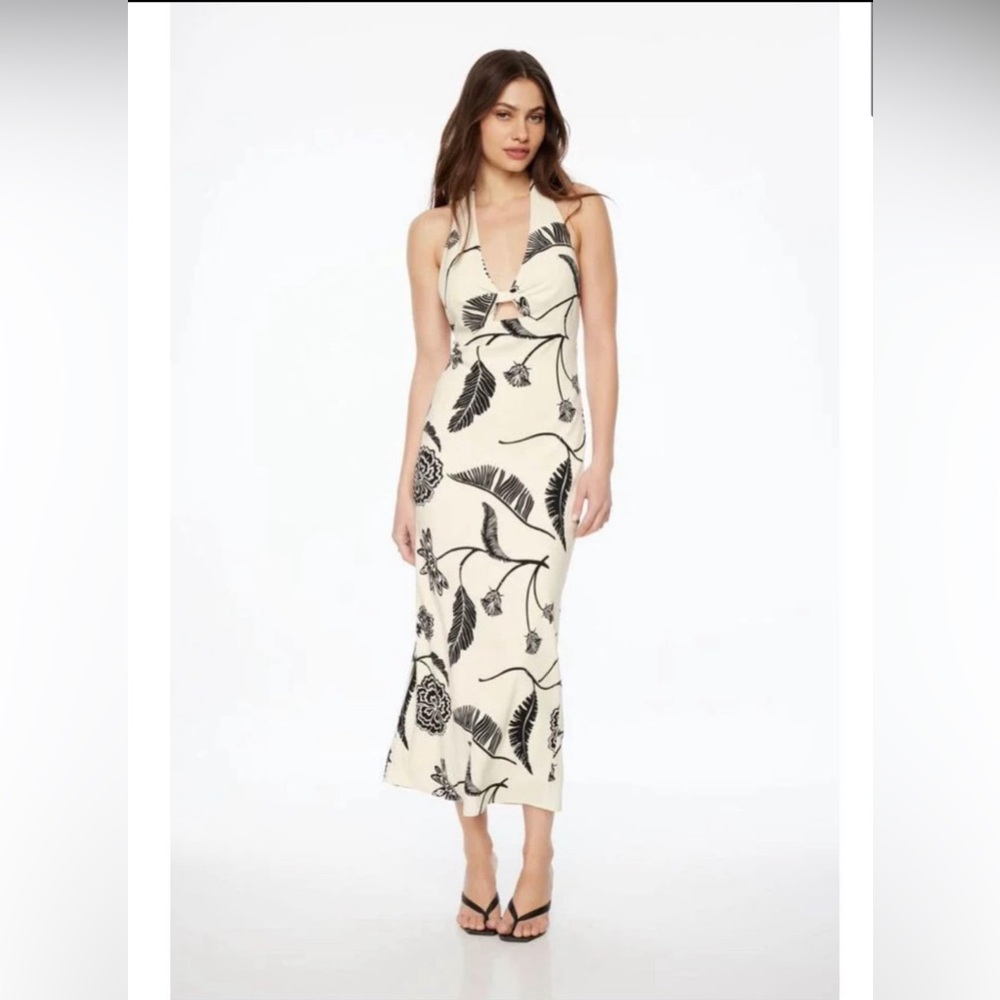 dynamite halter linen maxi dress